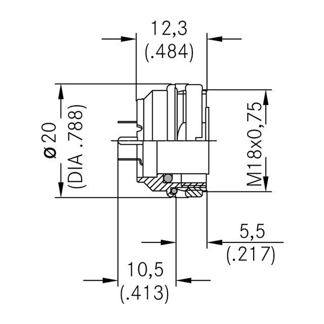 C091 61G008 210 2 Amphenol Tuchel Industrial  Assemblages de connecteurs circulaires